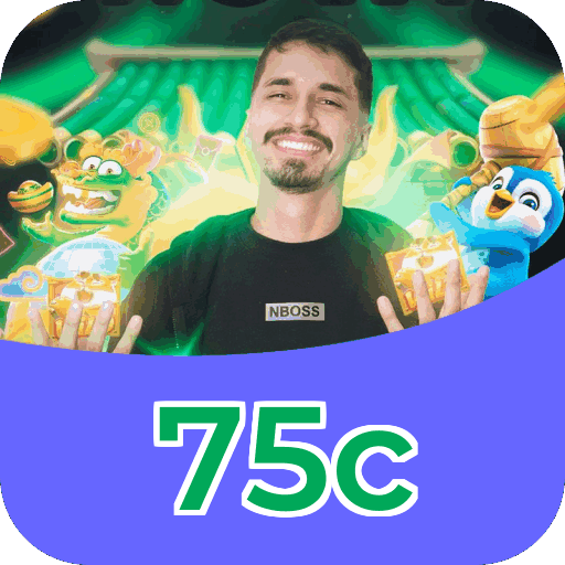 Plataforma 75c mostrando interface moderna, jogos certificados e recursos de segurança licenciados